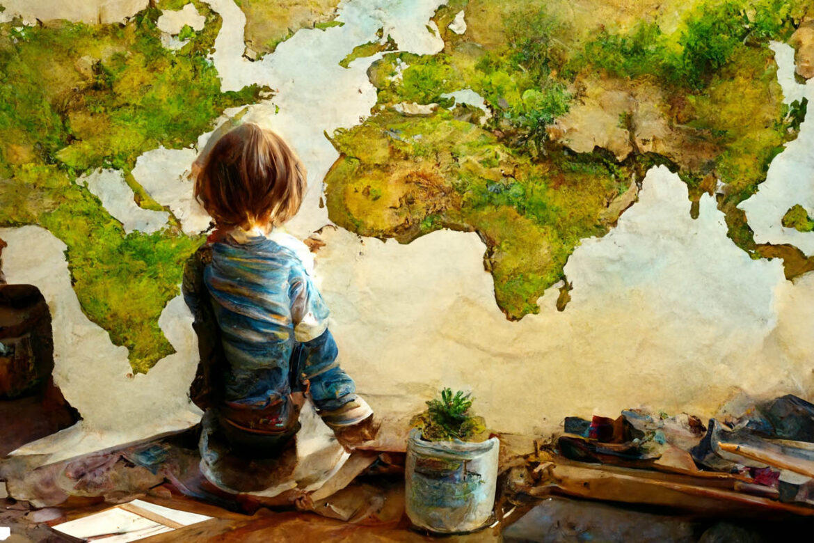 Weltkarte für Kinder als wichtiges Lernposter und spielerisches Element für eine gute Entwicklung deines Kindes.