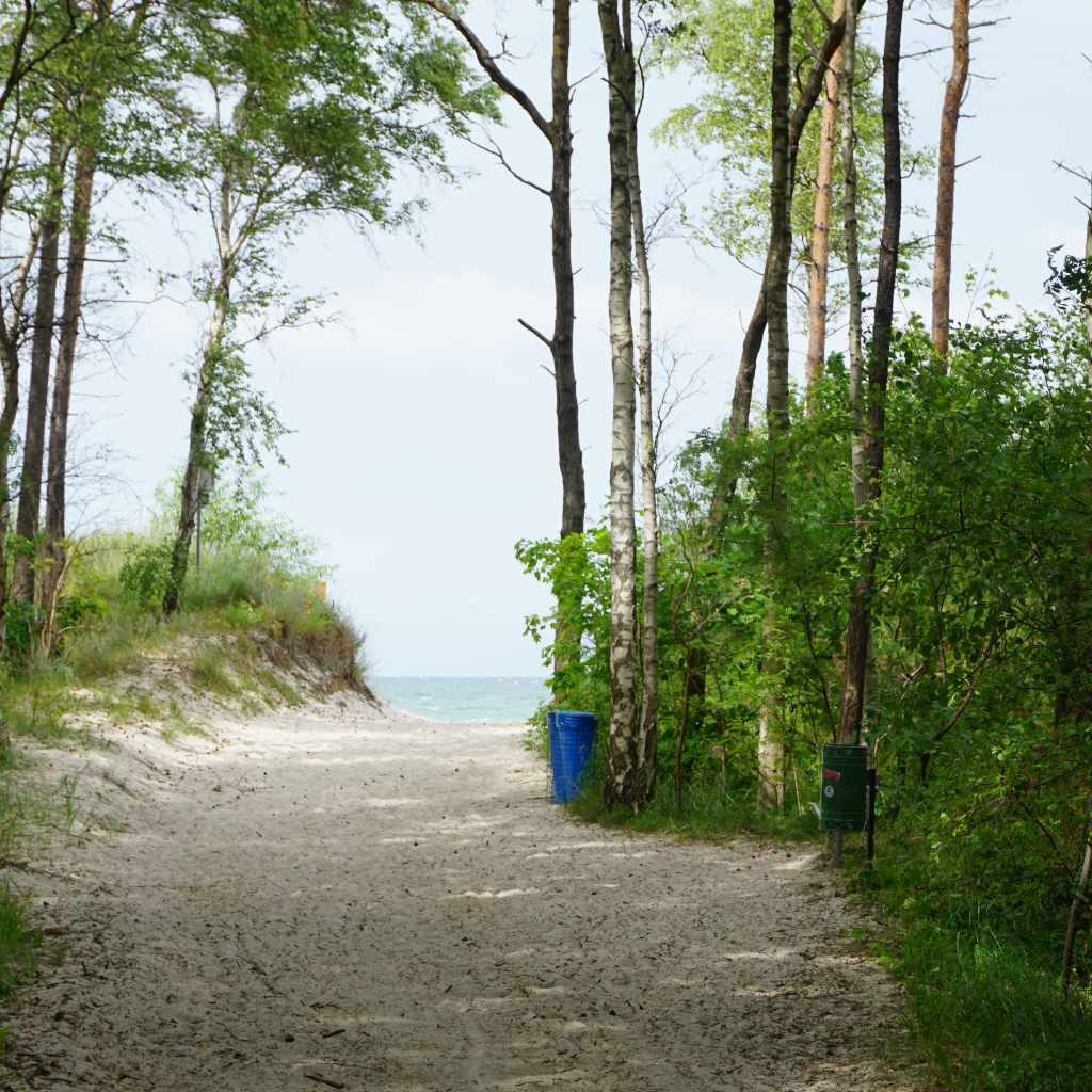 Zugang zur Meerseite auf der Halbinsel Hel in Polen