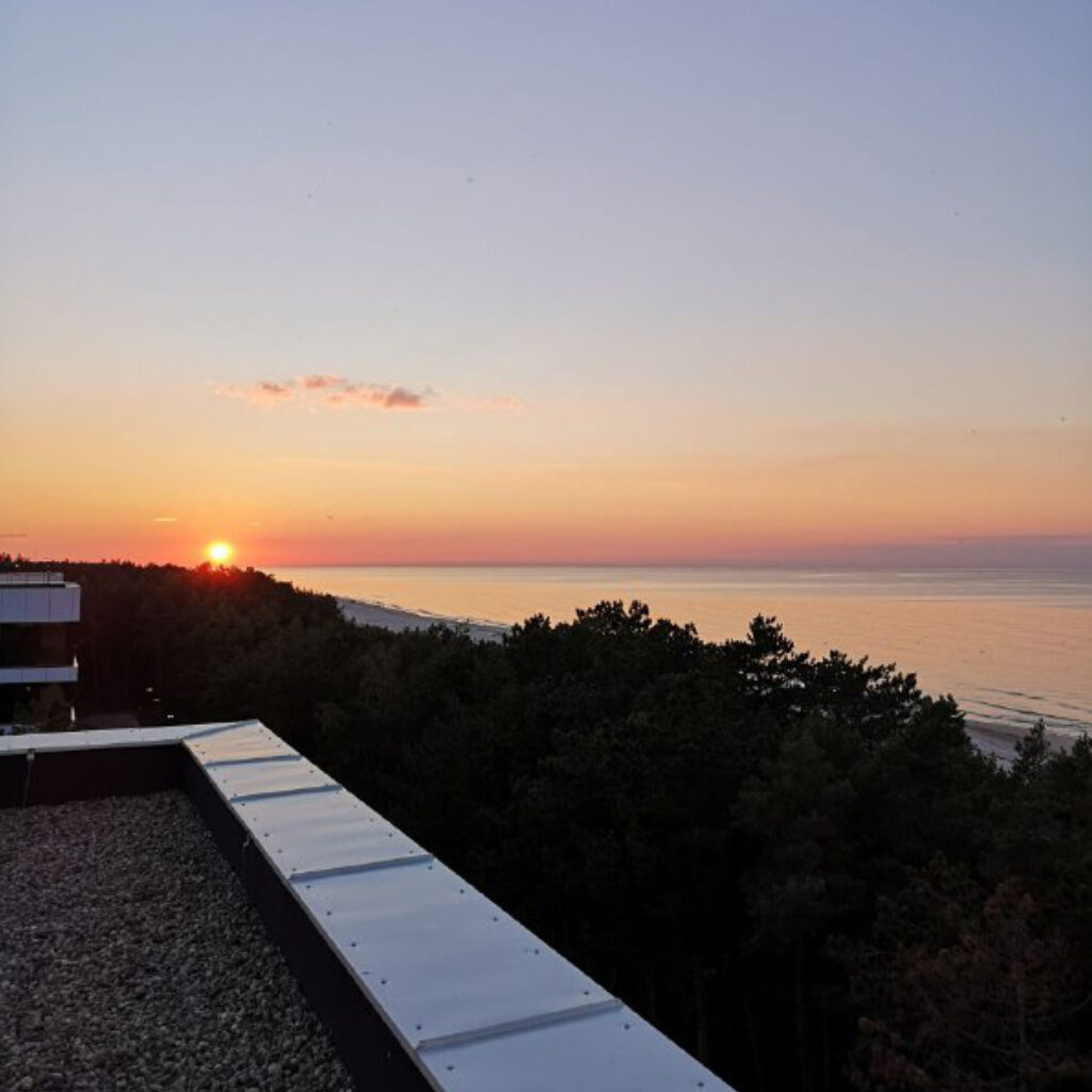 Blick von unserer Unterkunft auf die polnische Ostsee