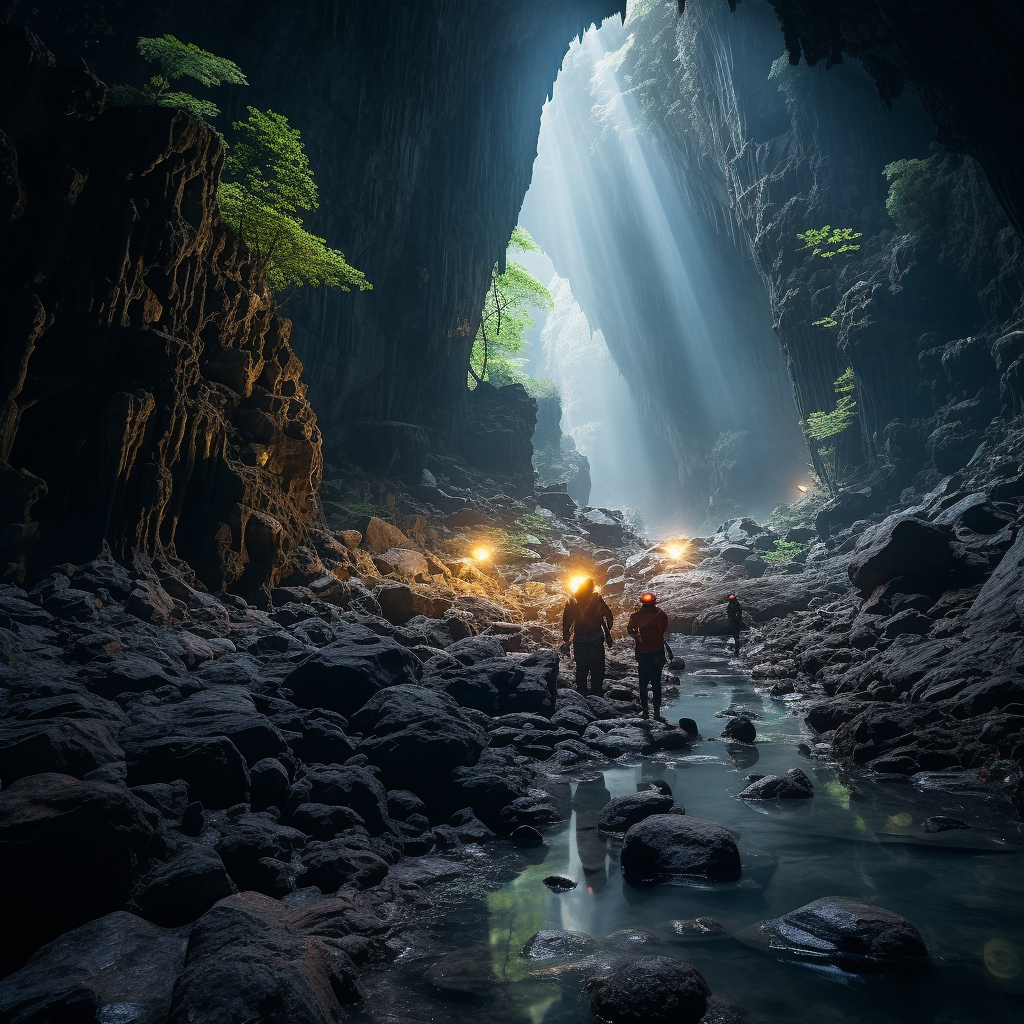 schneekakadu_real_natural_photorealistic_photo_of_Hang_Son_Doon_66440fe3-13ca-4b67-a2bb-dea49b9e4897 Hang Son Doong, Vietnam: Ein verstecktes Wunderland unter der Erde. Versteckte unentdeckte Orte der Welt.